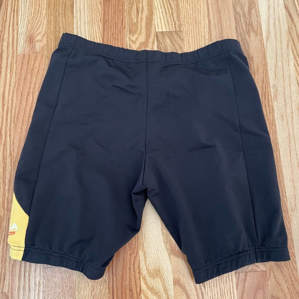 Vintage Nautica Competition Bike Cycling Shorts Black Gold Men’s Size Large - Picture 2 of 7